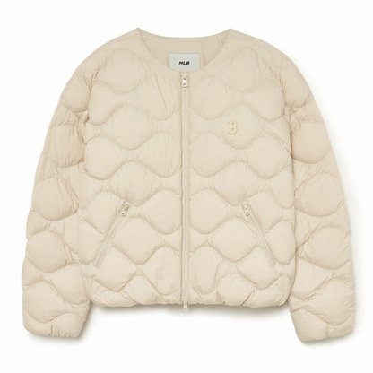 韓國🇰🇷 MLB Basic Wave U-Neck Lightweight Padding Down Jacket