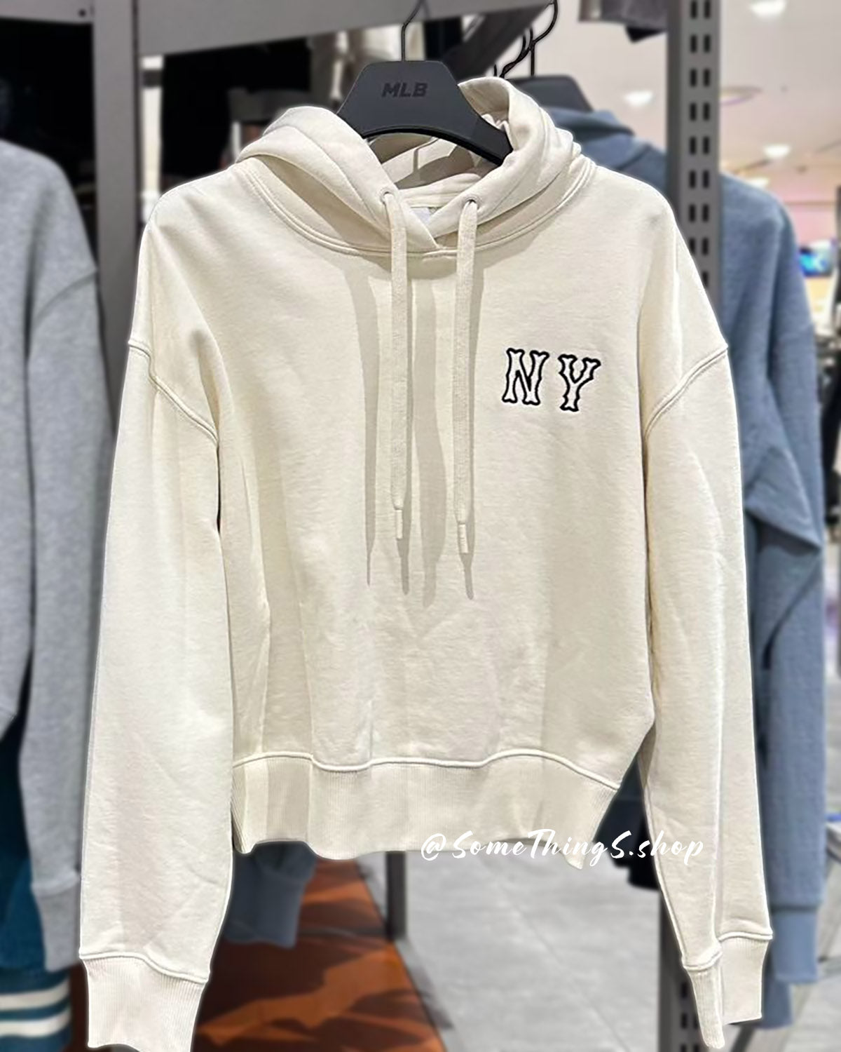 韓國 🇰🇷 MLB Women's Coopers SMALL Logo Crop Hoodie New York Yankees 短版連帽衛衣