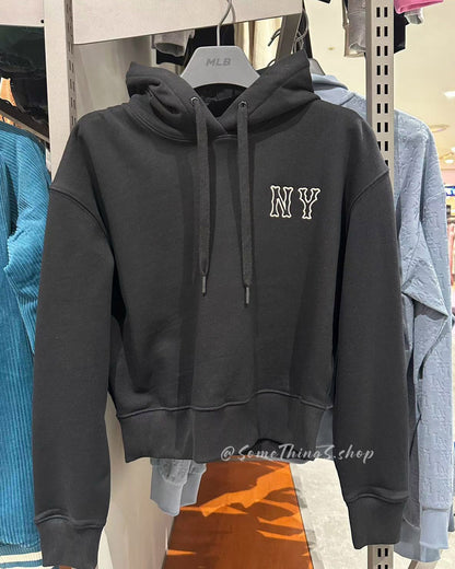 韓國 🇰🇷 MLB Women's Coopers SMALL Logo Crop Hoodie New York Yankees 短版連帽衛衣