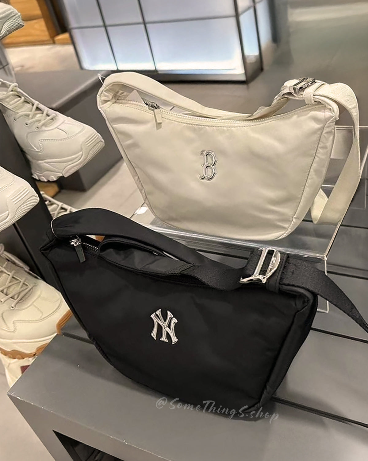 韓國🇰🇷 MLB Boston Red Sox ☆ basic nylon 2 ways bag｜尼龍單肩包 ⦁ 斜揹袋