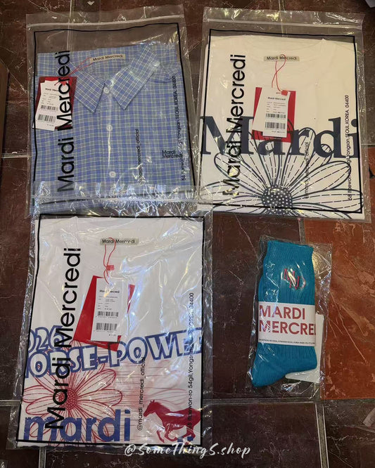 快閃 🇰🇷 韓國福袋｜ Mardi Mercredi ★ BOX005 4件套｜襪子 + 恤衫 + 2件短袖 tee【 韓倉現貨 】