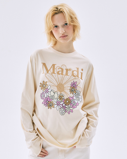 【 Fall 2025 】韓國 🇰🇷 Mardi Mercredi Long Sleeve FlowerMardi Jardin Tee