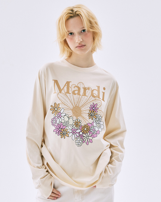 【 Fall 2025 】韓國 🇰🇷 Mardi Mercredi Long Sleeve FlowerMardi Jardin Tee