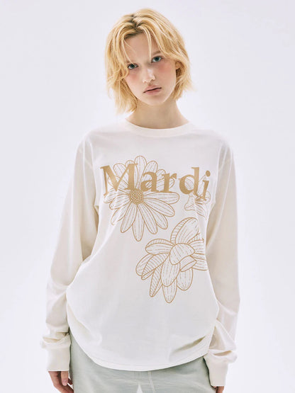 【 Fall 2025 】韓國 🇰🇷 Mardi Mercredi Long Sleeve Triple Flower Tee