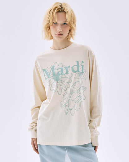 【 Fall 2025 】韓國 🇰🇷 Mardi Mercredi Long Sleeve Triple Flower Tee