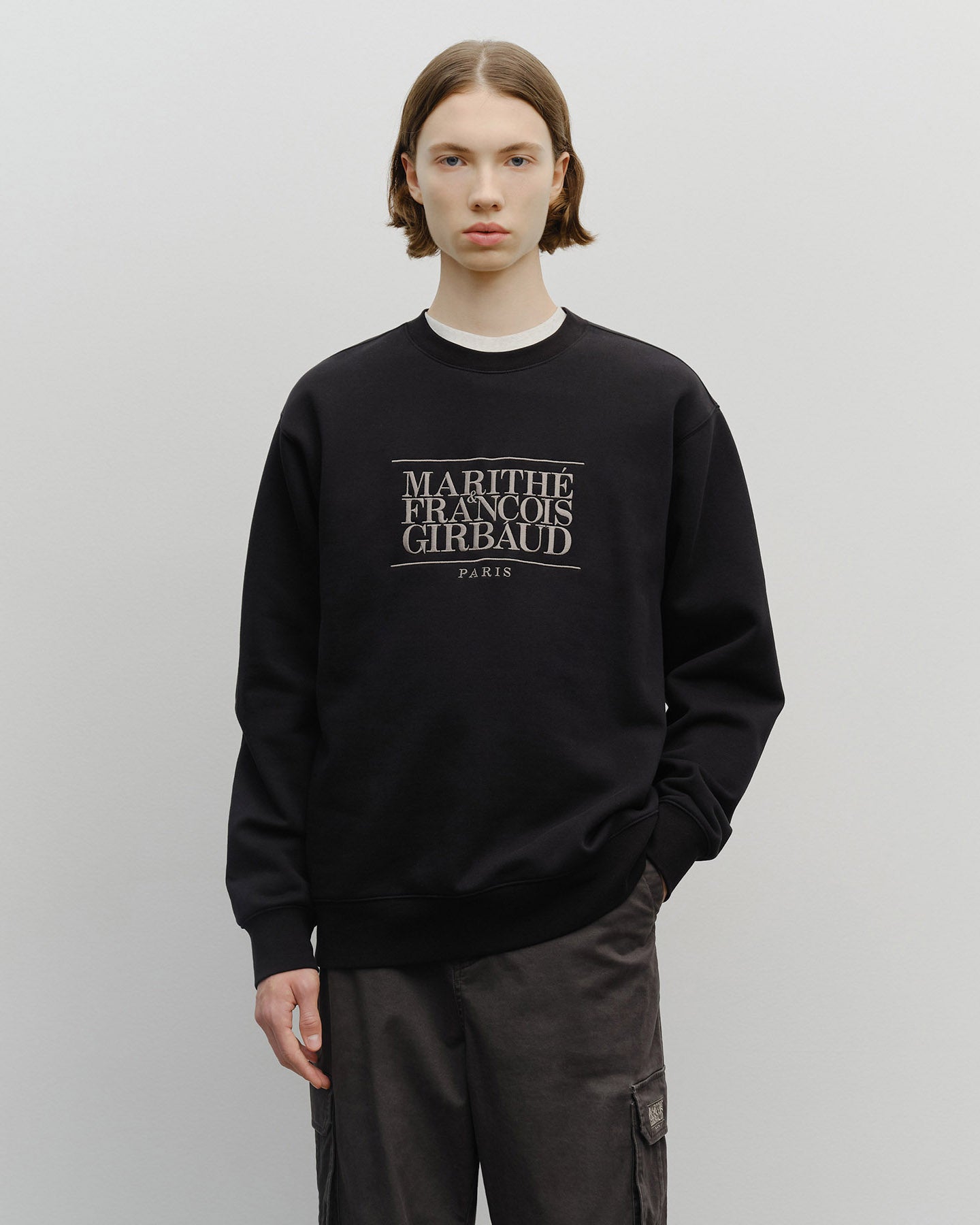 韓國 🇰🇷 Marithe Francois Girbaud classic LOGO  EMBROIDERY  unisex Sweatshirt (加絨) 長袖衞衣