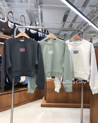 韓國 🇰🇷 Marithe Francois Girbaud Women's ★ SMALL ★ Classic LOGO Crop Sweatshirt 女裝衞衣｜3 Colors