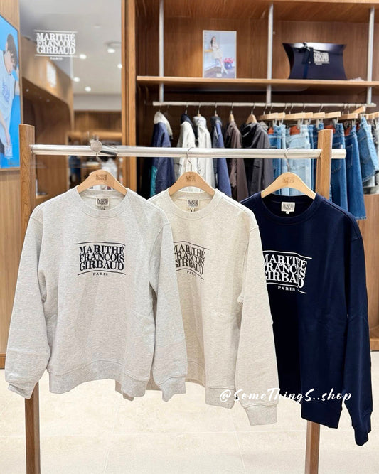 韓國 🇰🇷 Marithe Francois Girbaud classic LOGO  unisex Sweatshirt 長袖衞衣｜3 colors