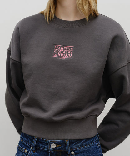 韓國 🇰🇷 Marithe Francois Girbaud Women's ★ SMALL ★ Classic LOGO Crop Sweatshirt 女裝衞衣｜3 Colors