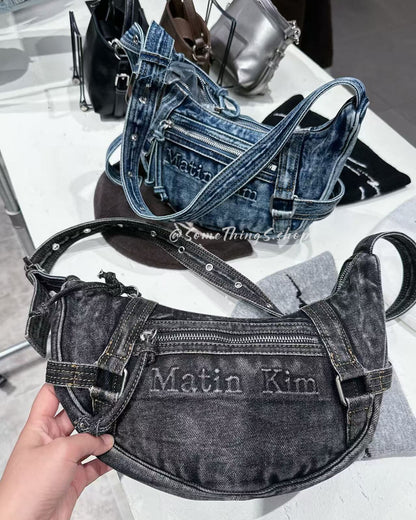 韓國 🇰🇷 Matin Kim Matin washed denim Mini Hobo bag｜2 colors