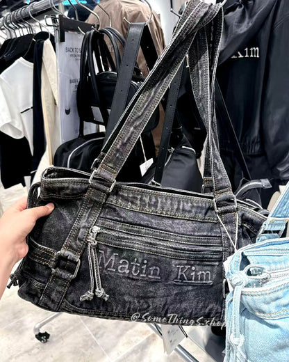 韓國 🇰🇷 Matin Kim Matin washed denim Square shoulder bag｜2 colors