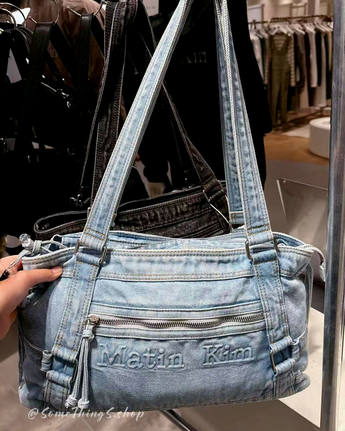 韓國 🇰🇷 Matin Kim Matin washed denim Square shoulder bag｜2 colors