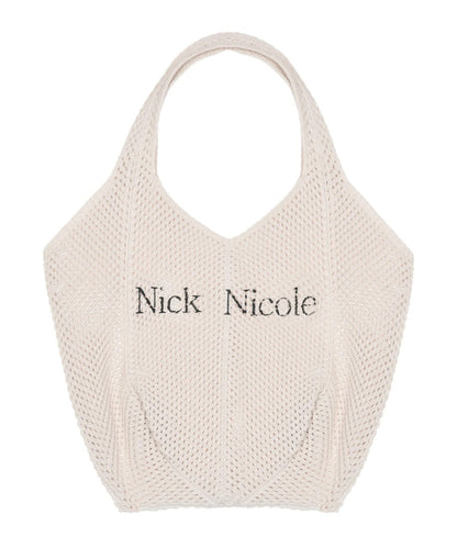 韓國 Nick & Nicole NICOLE CROCHET knit tote bag