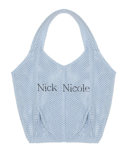 韓國 Nick & Nicole NICOLE CROCHET knit tote bag