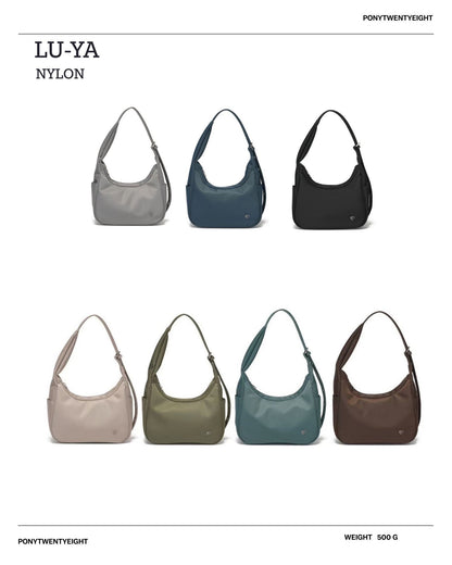 泰國🇹🇭 爆紅小眾品牌 PonyTwentyEight PonyPony LU-YA Nylon 2 ways bag 半月包 單肩／斜孭包