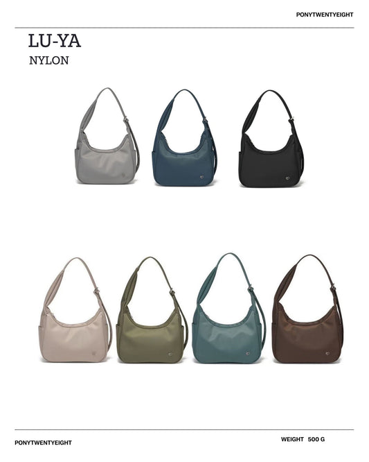 泰國🇹🇭 爆紅小眾品牌 PonyTwentyEight PonyPony LU-YA Nylon 2 ways bag 半月包 單肩／斜孭包