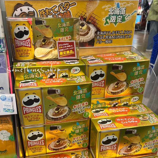 日本 Pringles 薯片 帆立貝醬油味 1盒3罐｜北海道限定