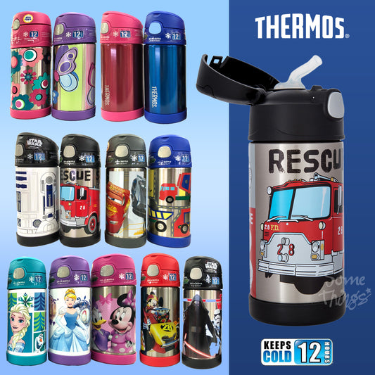 美國 THERMOS 膳魔師兒童迪士尼卡通保溫吸管水壺 Funtainer Kid Stainless Disney Vacuum Flask 355ml