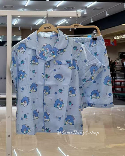 韓國 🇰🇷 SPAO Kid x Sanrio Unisex 兒童短袖睡衣套裝｜Tuxedo Sam 企鵝