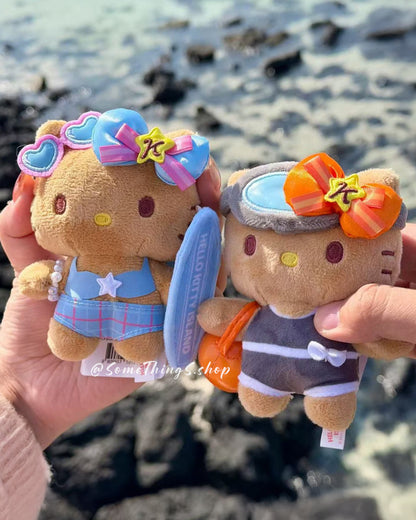 韓國代購 🇰🇷 Sanrio Hello Kitty 曬黑海女版／濟州衝浪版  毛絨吊飾（濟州島限定）