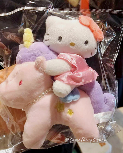 韓國🇰🇷 Sanrio Hello Kitty 快閃 ☆ 獨角獸 毛公仔鑰匙扣 吊飾