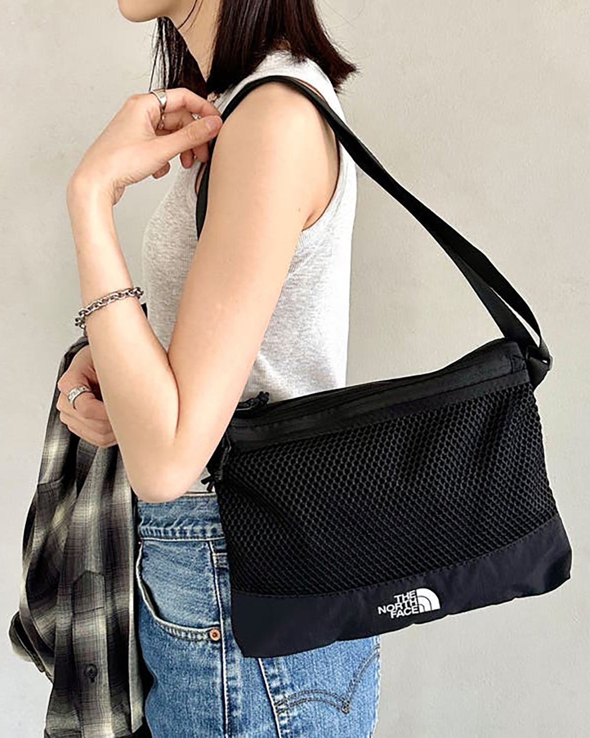 韓國 🇰🇷 The North Face TNF White Label LINDEN MESH Crossbody bag
