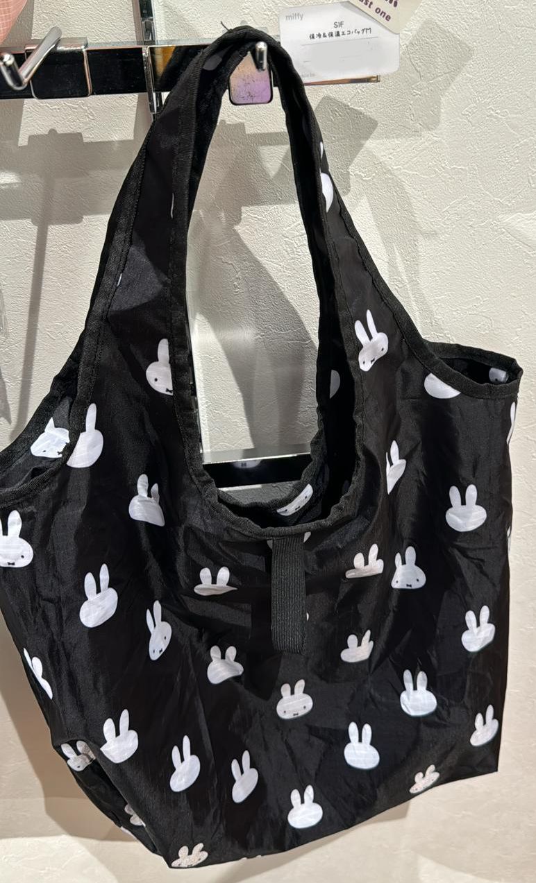 日本 Miffy 北海道小樽有專賣店｜摺疊式 環保袋 黑色