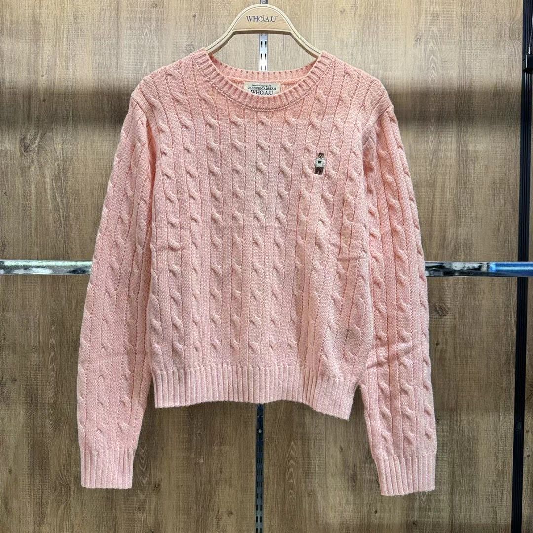 韓國 🇰🇷 WHO.A.U Steve Women's Round Neck pullover Knitwear 女裝 圓領 套頭 針織上衣 毛衣｜5 colors