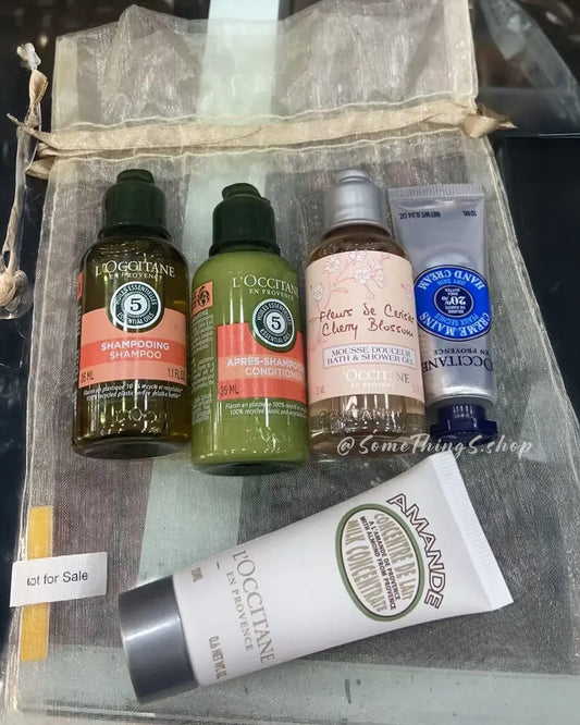 L'occitane Hair and Body Care 5-Piece Sample Travel Set