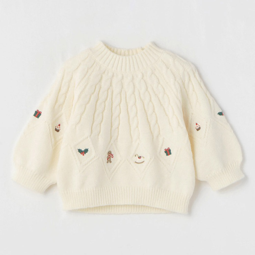日本 🇯🇵 童裝品牌 Birthday | Cottoli 女童 針織上衣｜聖誕限定款