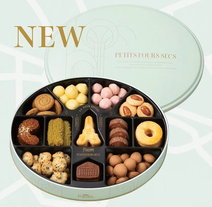 日本 FOUCHER Paris Petits Fours Secs 法式小甜點餅乾鐵盒 禮品裝