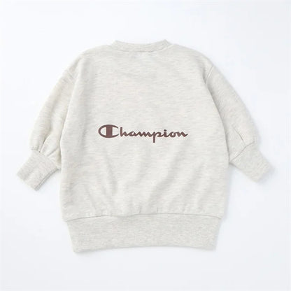 日本 🇯🇵 Champion 雙心刺繡 Logo 抓絨 兒童長袖衛衣