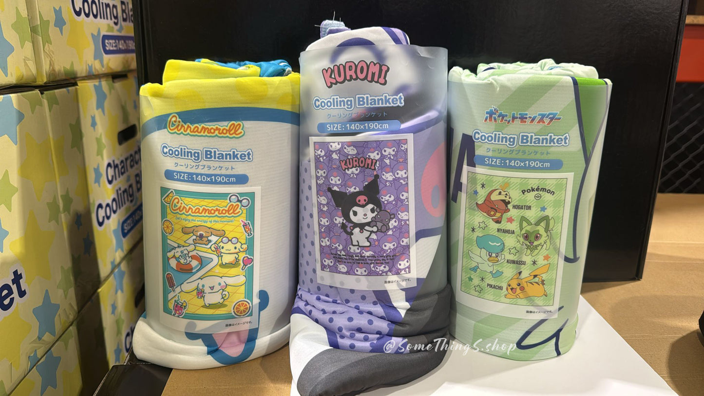 [ 日本 Costco ] SANRIO Cooling Blanket 冷感雙面涼感毯 成人被 3條裝 (140cm x 190cm)｜Pokémon ☆ Cinnamoroll ☆ Kuromi