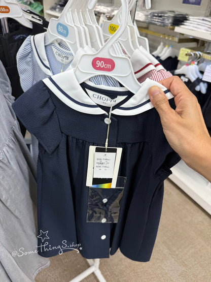 日本東京 🇯🇵 童裝専門店 CHOPIN Sailor A-line dress 水手領 A字條連身裙