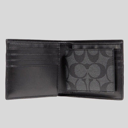 Coach 3-IN-1 Wallet in signature canvas for men 男裝 經典3合1 黑色銀包 + 卡片包