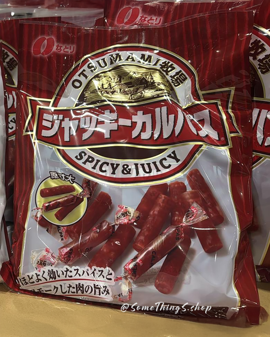 [ 日本 Costco ] 46007 なとり 牧場 辛辣味 煙燻香腸肉乾 下酒零食 (57g x 7袋) 399g