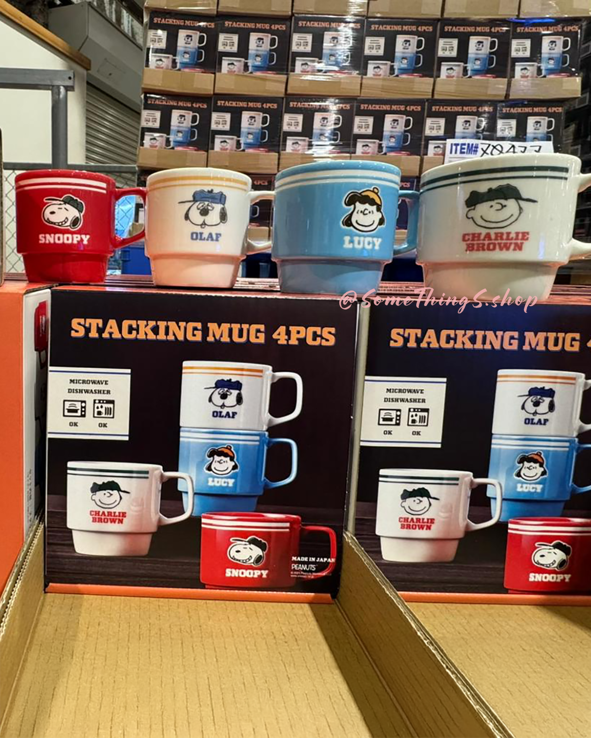 [ 日本 Costco ] 70477 日本製 Snoopy 陶瓷馬克杯 4入 (可放微波爐 / 洗碗機)