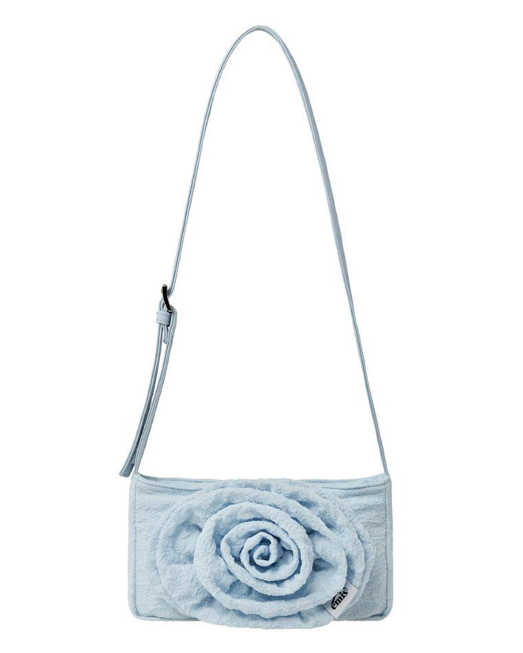 韓國 🇰🇷 emis Corsage Flat Bag 立體皺褶花 斜孭袋