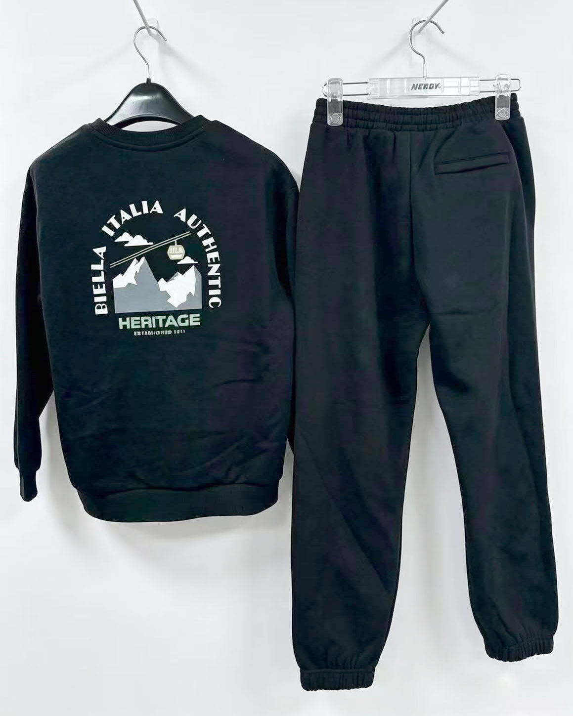 韓國 🇰🇷 Fila Kids' Fleece Hoodie Set｜兒童加絨保暖衛衣套裝 ⦁ 冬日纜車圖案