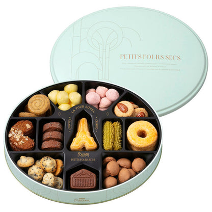 日本 FOUCHER Paris Petits Fours Secs 法式小甜點餅乾鐵盒 禮品裝