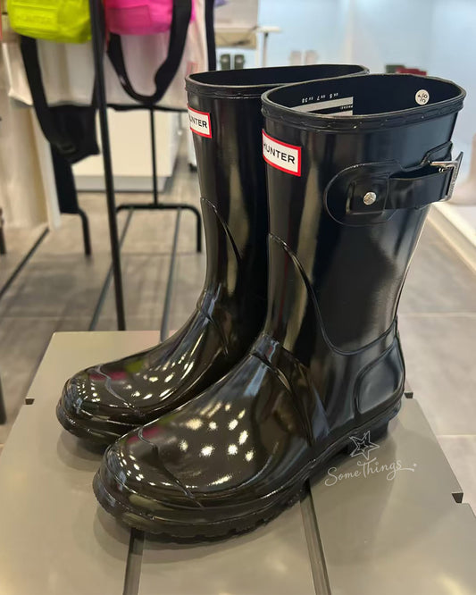 韓國代購 🇰🇷 英國 Hunter Women's Orignal Gloss Short Rain Boots  經典光漆面 中筒雨靴