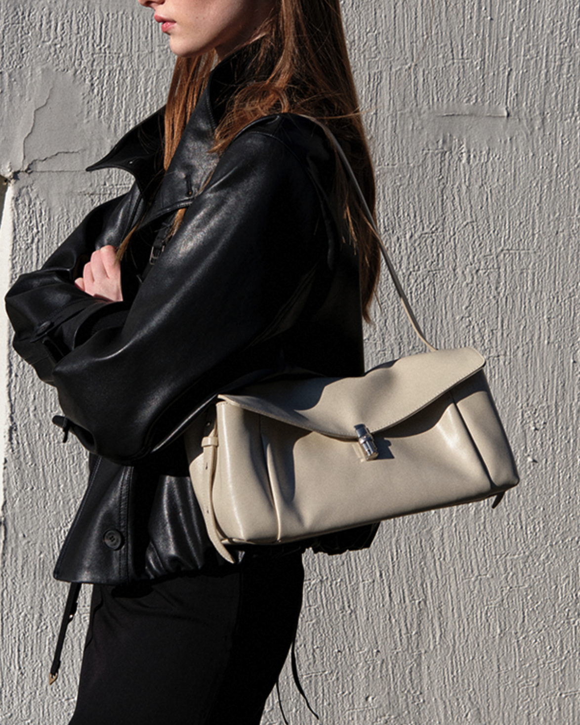 韓國 🇰🇷 LEMEME Sac Amelie Coating Cow Leather shoulder bag