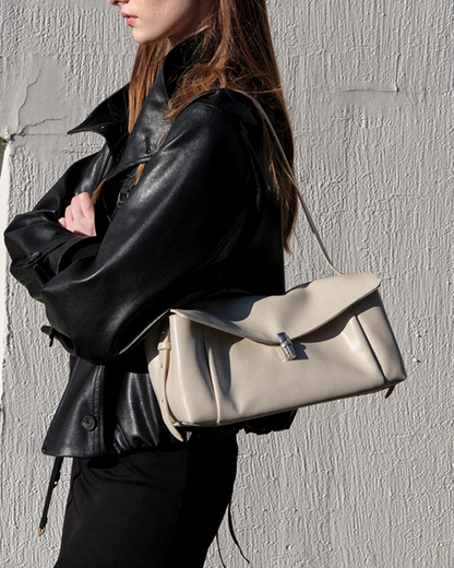 韓國 🇰🇷 LEMEME Sac Amelie Coating Cow Leather shoulder bag