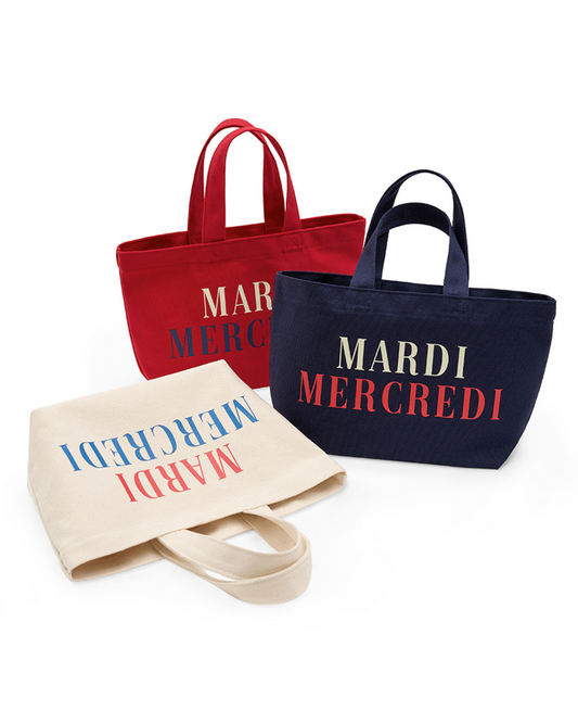 韓國🇰🇷 Mardi Mercredi 限時特價優惠HKD175 (原價HKD360) ❣️ Canvas Tote Bag La Typo Francaise 100% 純棉 帆布袋