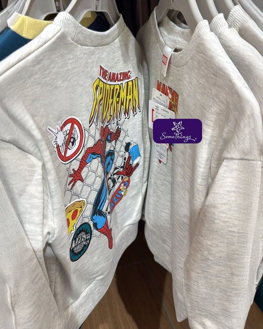 日本 🇯🇵 童裝品牌 Birthday x MARVEL The Amazing Spiderman 中童 長袖衛衣