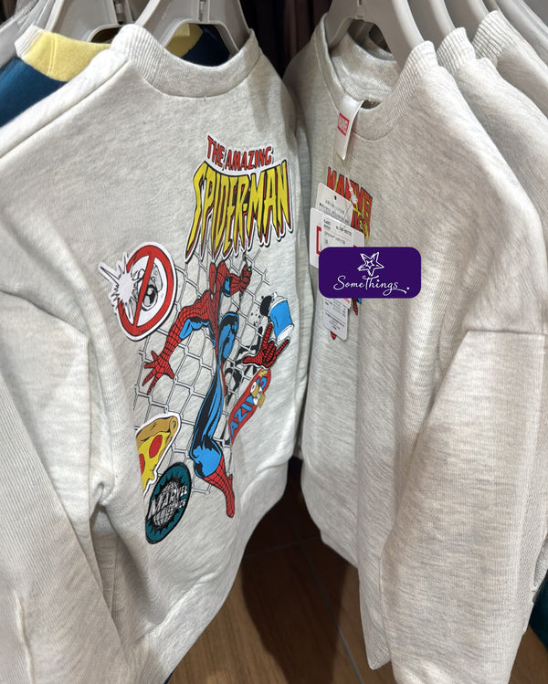 日本 🇯🇵 童裝品牌 Birthday x MARVEL The Amazing Spiderman 中童 長袖衛衣