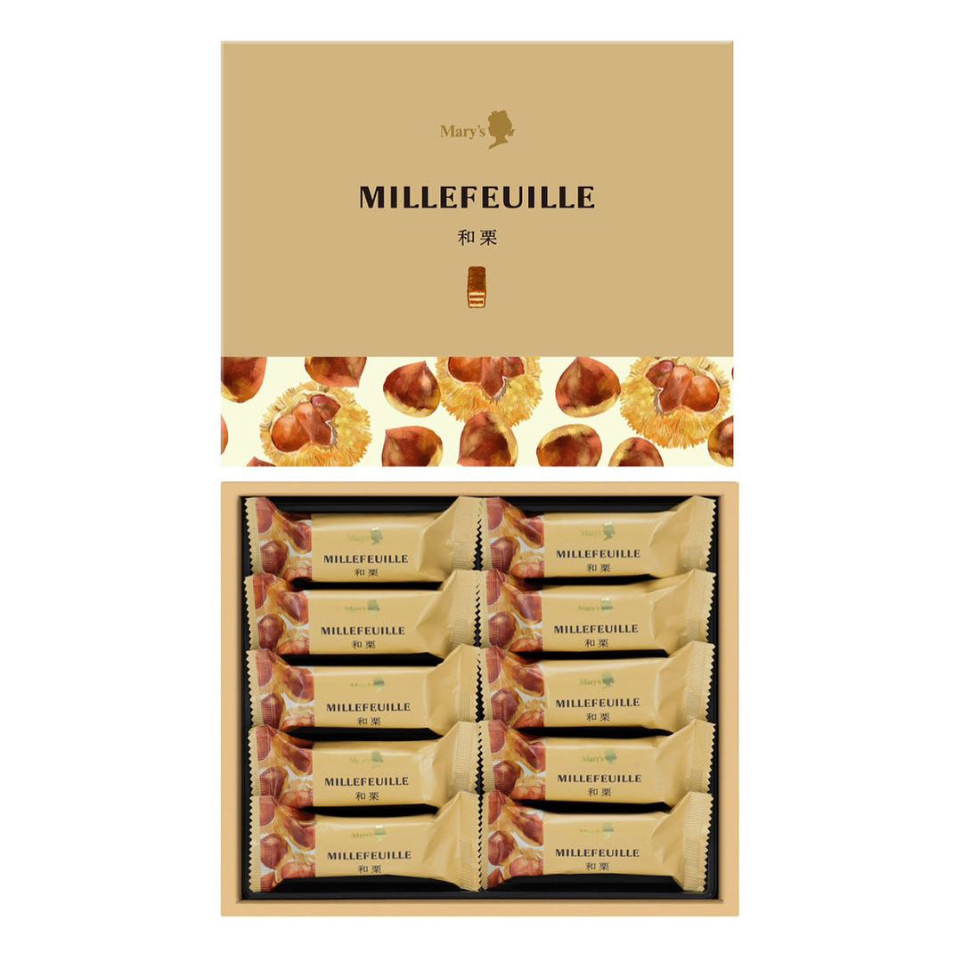 日本 Mary’s chocolate Millefeuille 和栗 栗子千層酥 10入｜秋限定