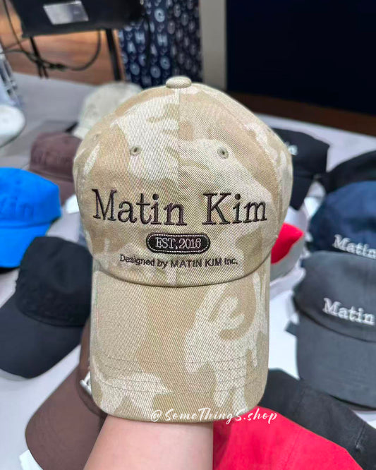 韓國 🇰🇷 Matin Kim Camouflage LOGO ball cap 迷彩刺繡 Logo 棒球帽