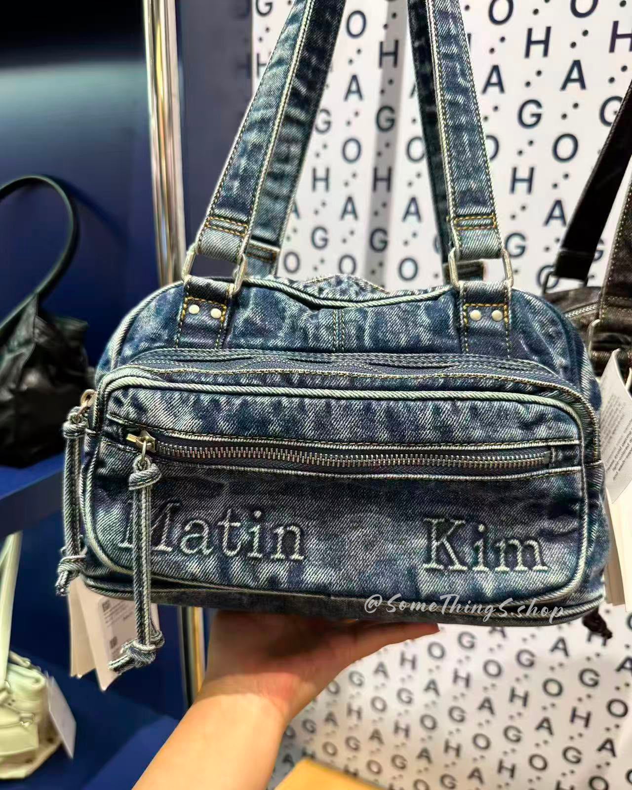 韓國 🇰🇷 Matin Kim Dust Denim One Pocket (100% 純棉) 復古 水洗牛仔布 單肩包
