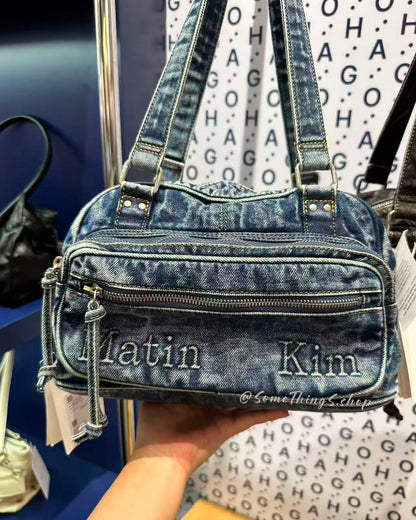 韓國 🇰🇷 Matin Kim Dust Denim One Pocket (100% 純棉) 復古 水洗牛仔布 單肩包